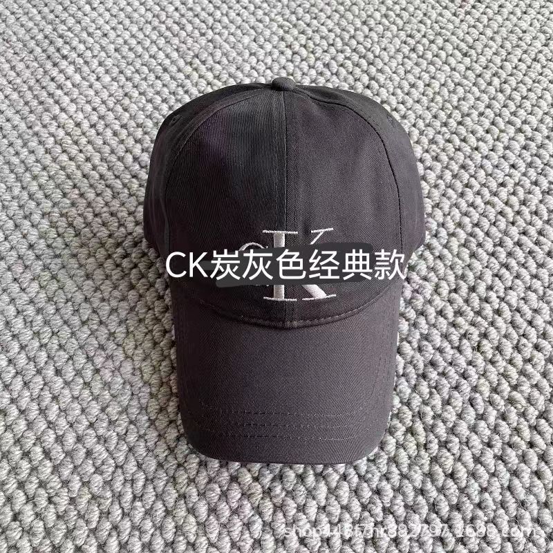 CK帽子刺绣字母棒球帽女同款百搭牛仔帽鸭舌帽加宽显脸小夏季遮阳|undefined