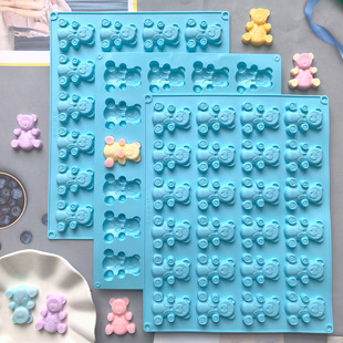 24 even bear 123 chocolate cookie mold cake baking DIY candy ice cream silicone mold