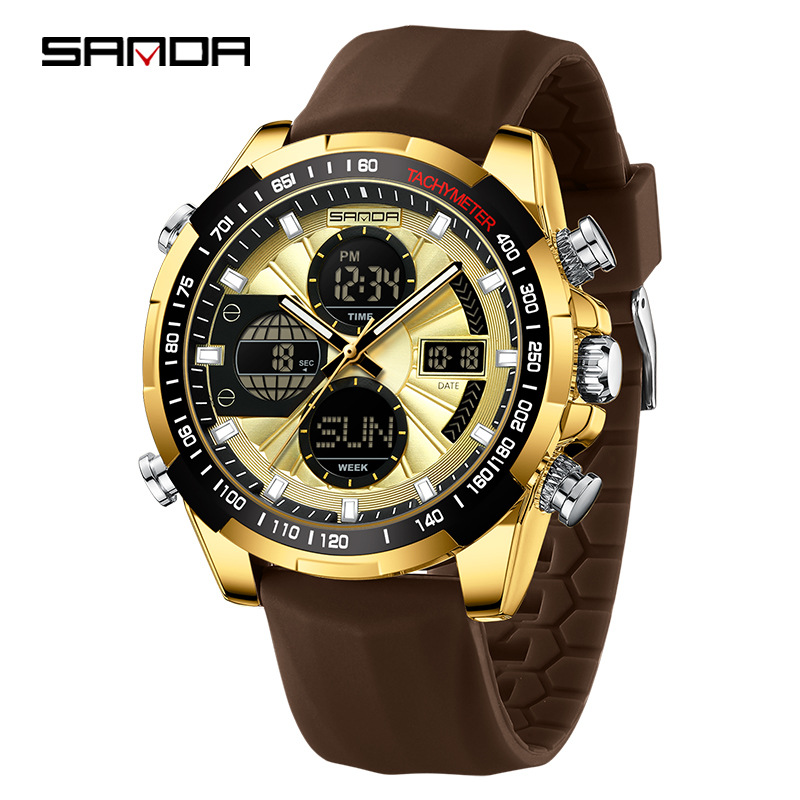 SANDA SANDA 5105 nuevo calendario multifuncional relojes de hombres estudiantes al aire libre relojes de luz impermeable