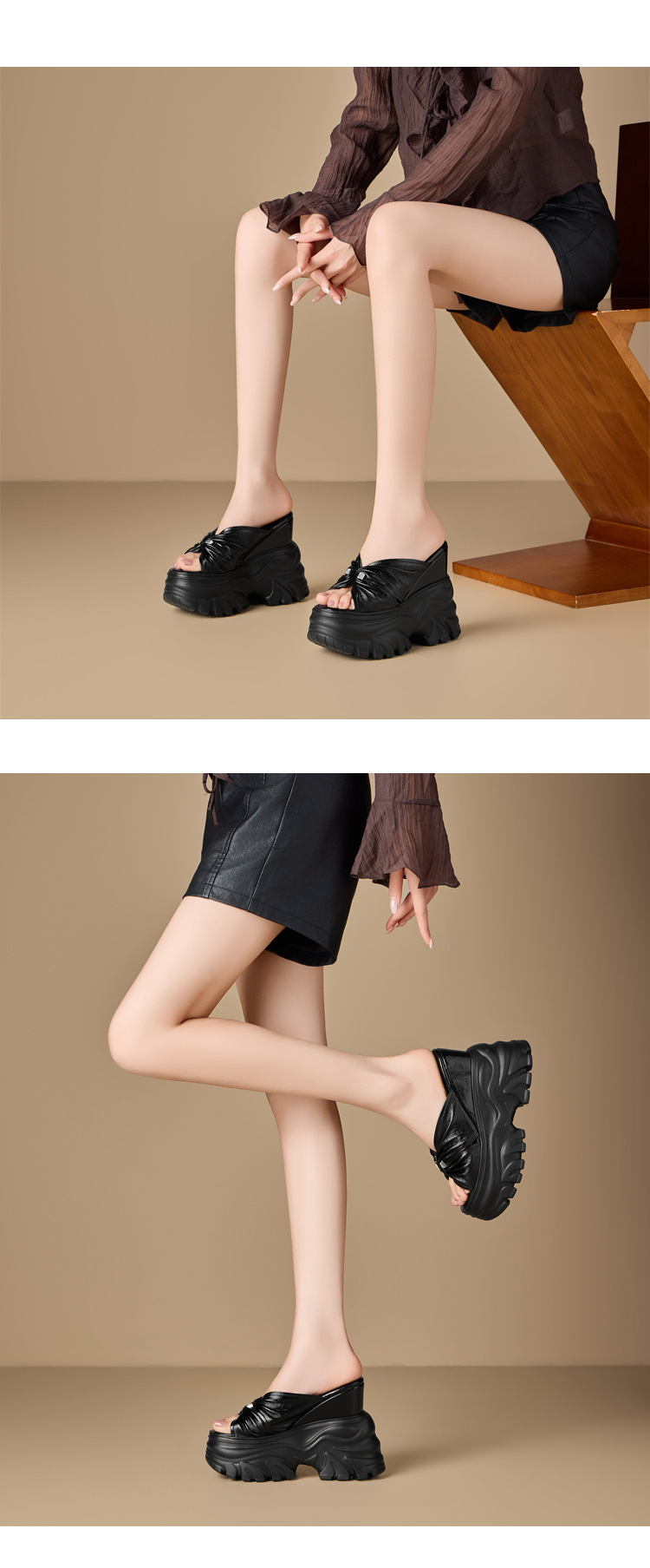 Sandal cao gót nữ hở mũi đế xuồng gót 12cm/14cm quai ngang — Bạc 12cm, Bạc 14cm, Đen 12cm, Đen 14cm chi tiết 8