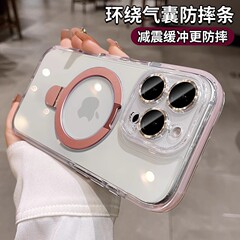 适用iPhone17promax气囊支架手机壳苹果16自带高清镜头膜14保护套