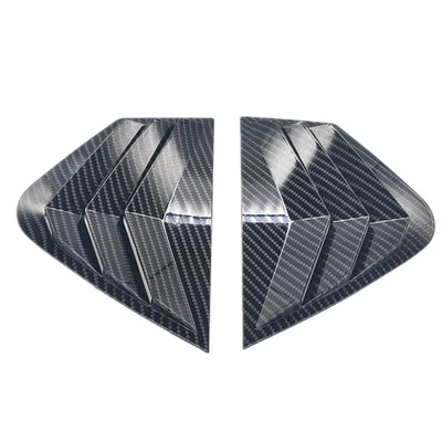 Suitable for Kia K5 Models from 2011-2015, Rear Triangle Window Blinds, Carbon Fiber Decorative Parts, Mustang-Style Pattern Car Doors (Şüşə kənarı xromları/moldingləri) - kia-k5-shutters-11-15-carbon-fiber-pattern-pair