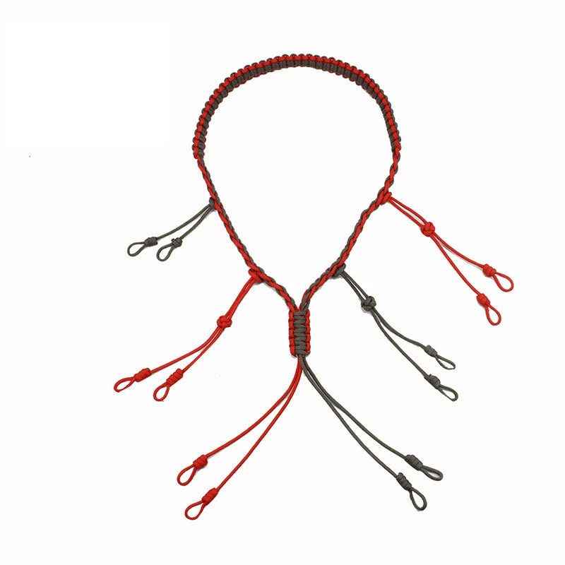 Travel choker, universal whistle, woven tactics strap with accessories