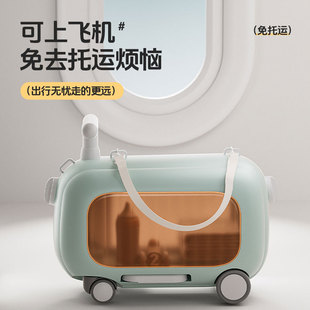 Children's Suitcase, Suitcase Can Sit and Ride, Two-In-One Trolley Case, Kidsren Can Board and Walk, Baby Walking Artifact
