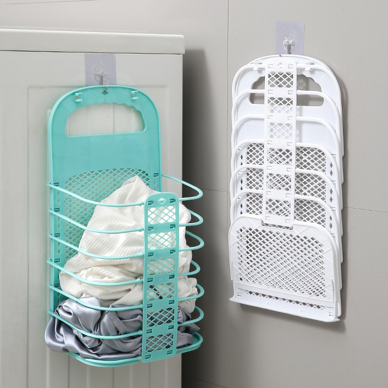 Household Dirty Laundry Basket, Wall-Mounted, Foldable, for Bathroom, to Store Dirty Clothes, Storage Bin, Bathroom