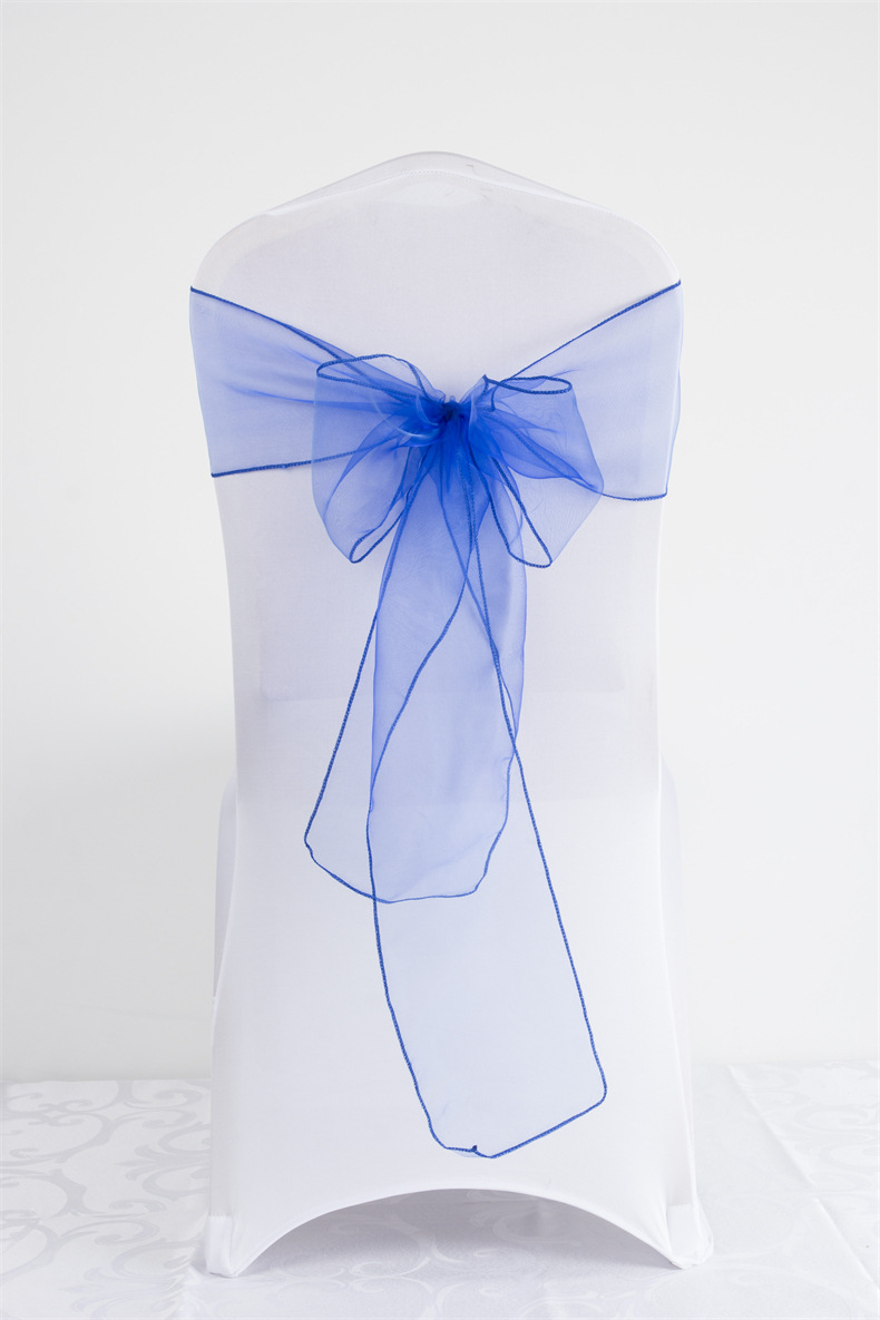 Sweet Simple Style Solid Color Bow Knot Polyester Banquet Daily Chair Back Decoration Streamer display picture 7