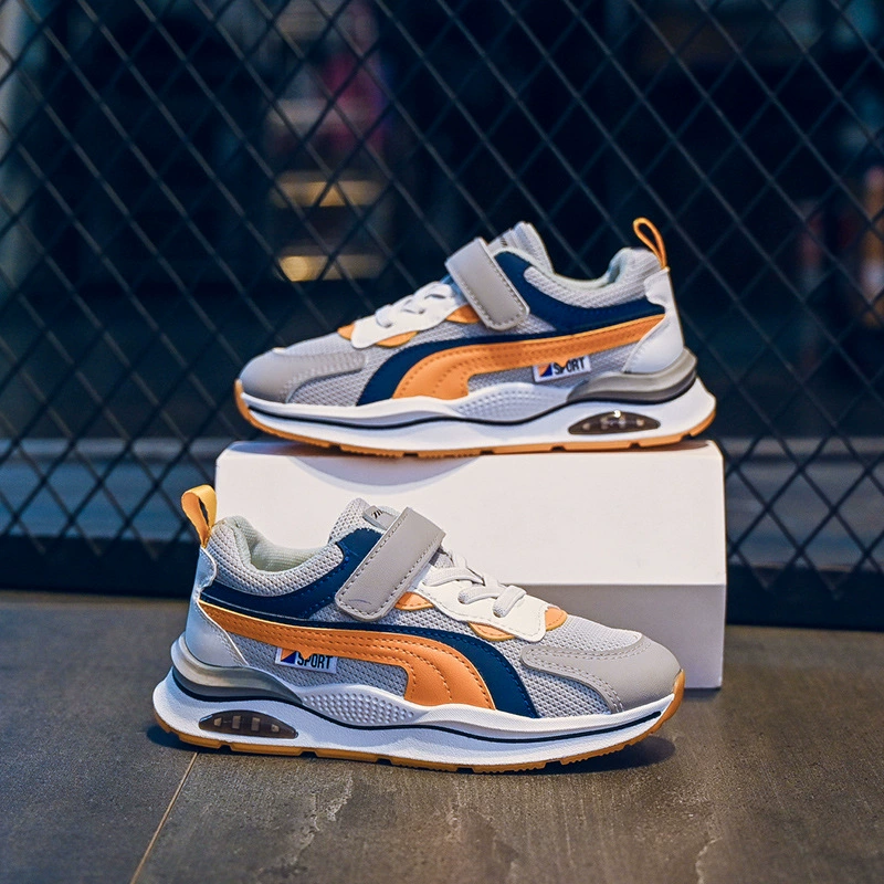 Кроссовки для мальчиков 2023 Весна и осень Новые Детские сетчатые дышащие кроссовки для мальчиков Повседневная обувь для девочек Нескользящая