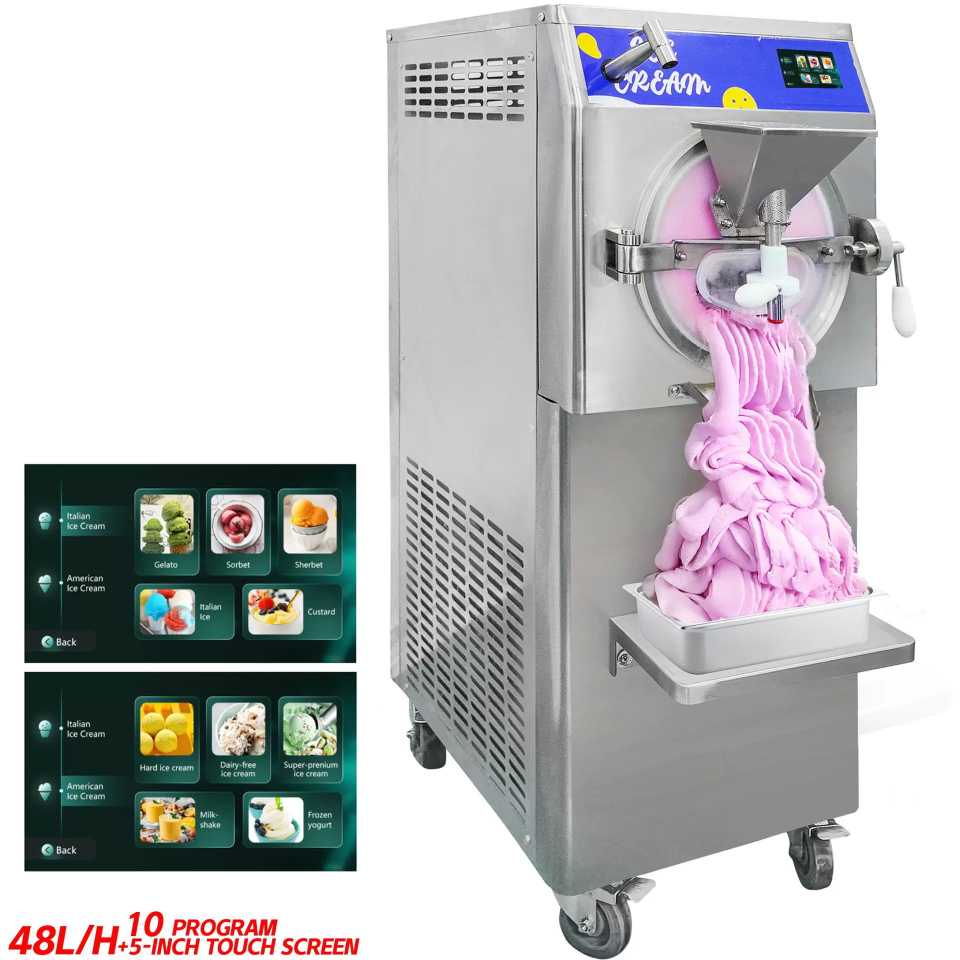 17升大容量冰淇淋机 硬冰淇淋/Gelato/雪芭一体机 可视亚克力门