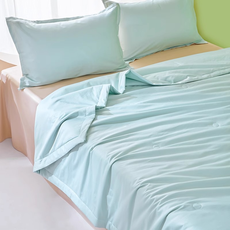 100 colchas de algodón de fibra larga, colchas de verano de algodón, colchas de aire acondicionado, colchas frescas de verano, colchas finas de algodón, colchas de algodón de verano, lavables a máquina