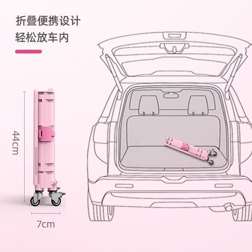 Grocery shopping trolley pull rod foldable shopping cart car trunk storage box trolley large capacity grocery shopping trolley