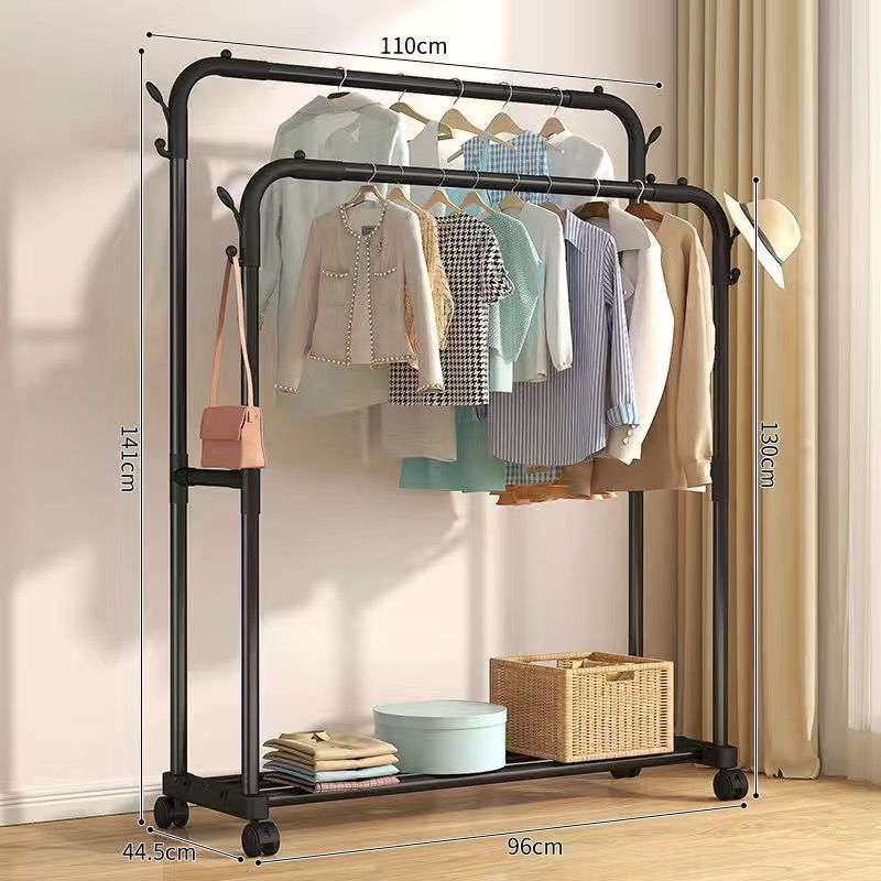 Tendedero piso dormitorio doméstico colgar ropa plegable de un solo poste dormitorio interior simple perchero de secado móvil