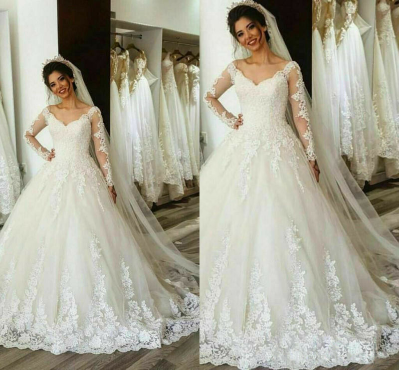 2022 summer new lace wedding dress European and American off-shoulder main wedding dress plus size trailing dress