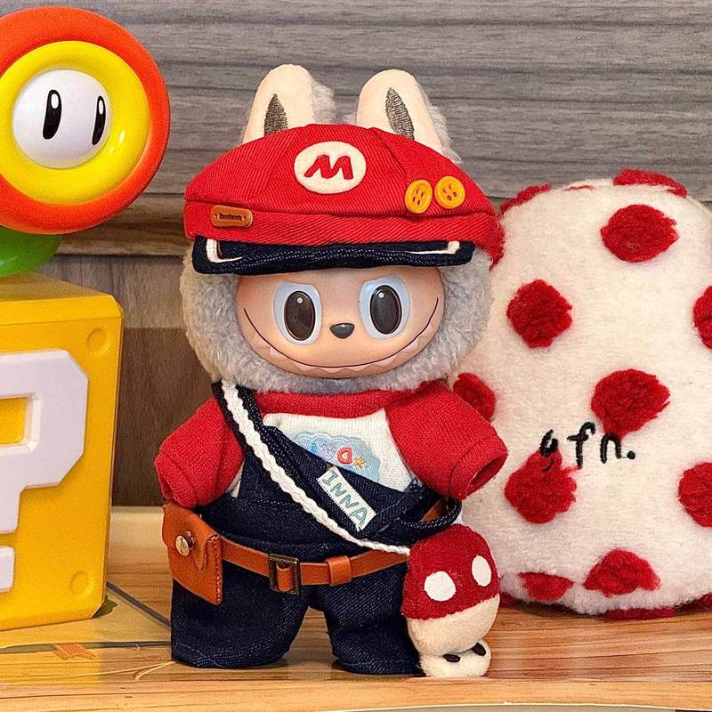 仅衣服适用拉布布衣服labubu一二三代娃衣背带裤套装服装服饰帽子|undefined