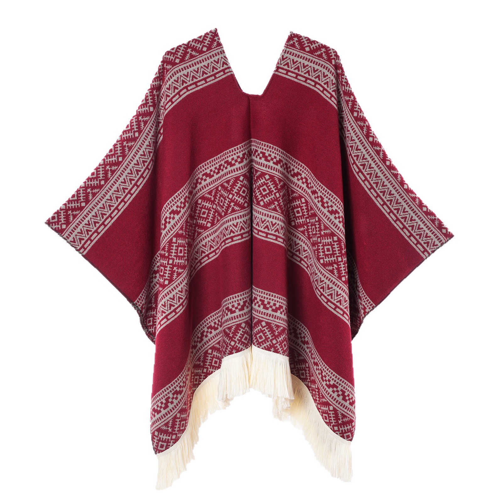 Dam pullover sjal etnisk stil xinjiang prärie cape halsduk_voghion.com