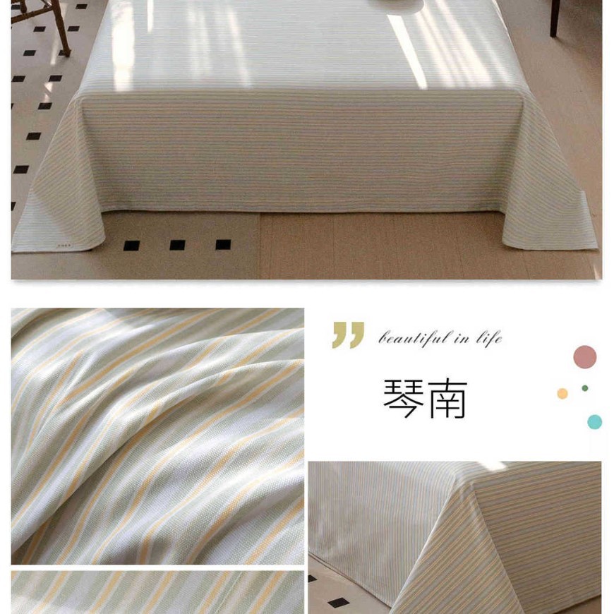 2025 nueva sábana de tela gruesa vieja de algodón puro pieza única 100 funda de almohada de edredón impresa de algodón dormitorio de tres piezas individual 2