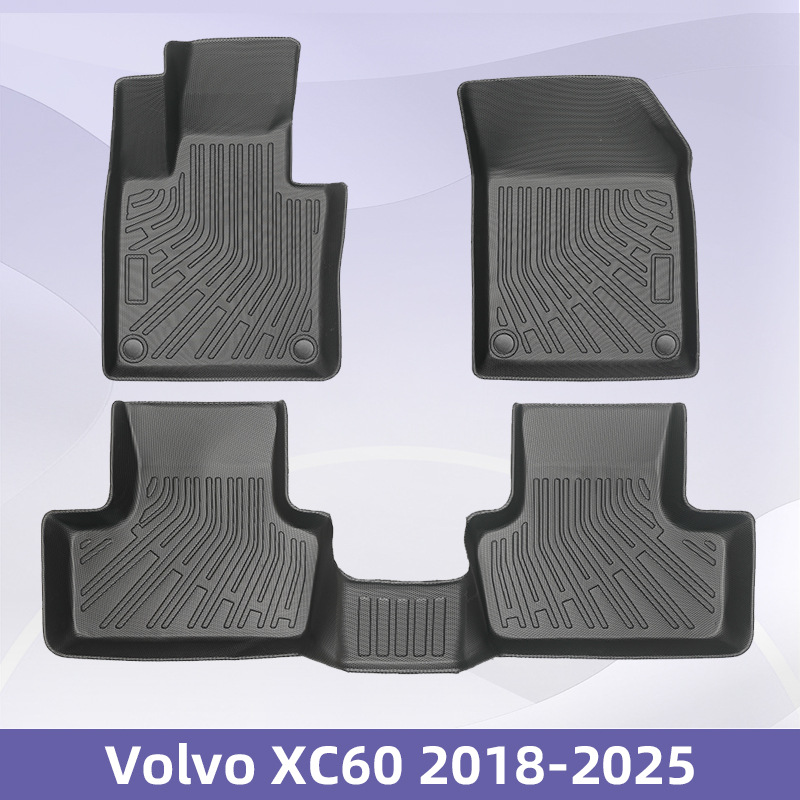 Para el Volvo XC60 2018 - 2025 TPE Foot Pads 3D All Weather Material Backpack Pad