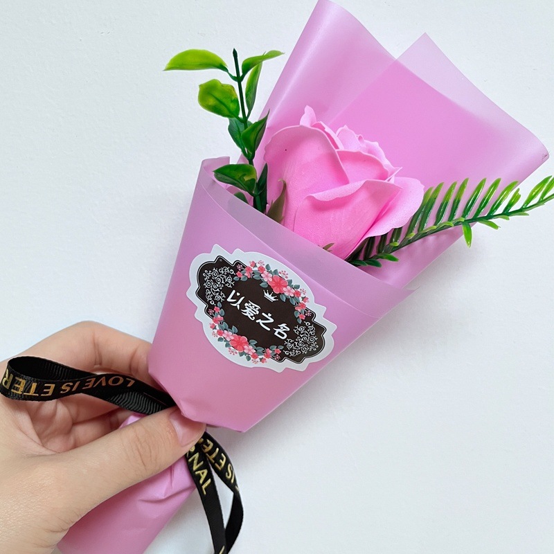 Flor artificial, clavel, ramo único, flor de jabón, venta al por mayor, regalos del día de la madre, promoción de la tienda, promoción de productos transfronterizos