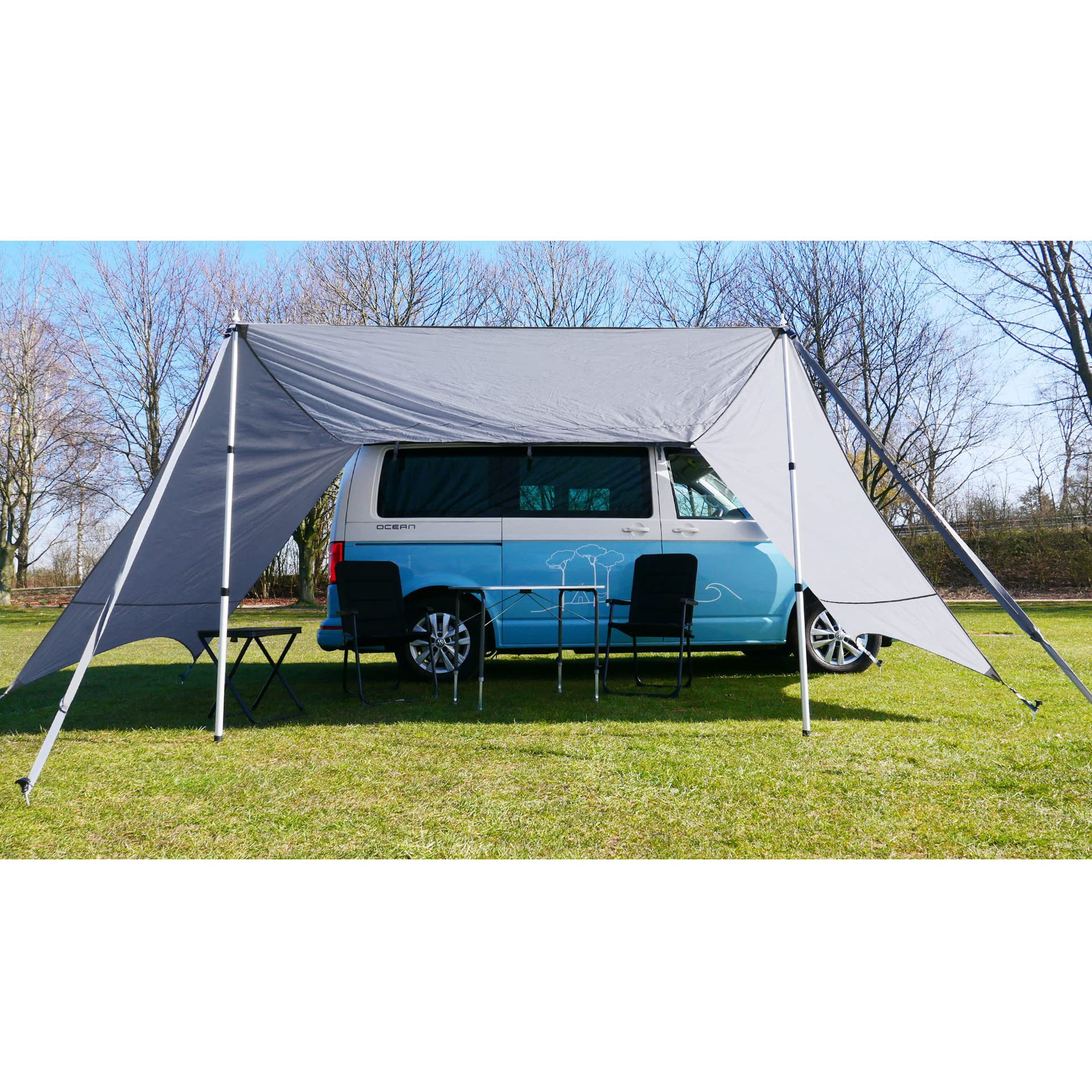 Car Side Awning Rv Sunshade Tent Camping Trunk Side Extension Outdoor Camping Canopy