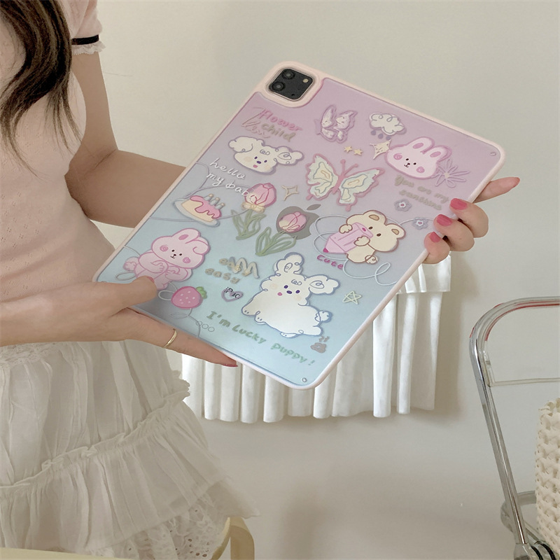 Cute bunny for Apple iPad protective case 2021 tablet case 11 inch air4 creative 10.5 hard case