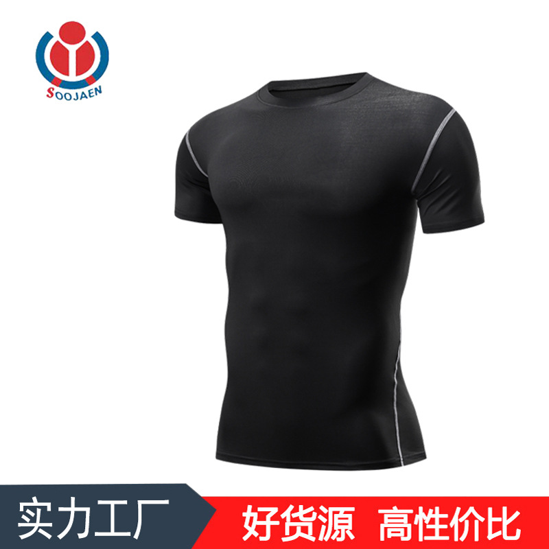 PRO运动训练短袖紧身健身衣骑行速干透气篮球运动服1003 一件代发|ms