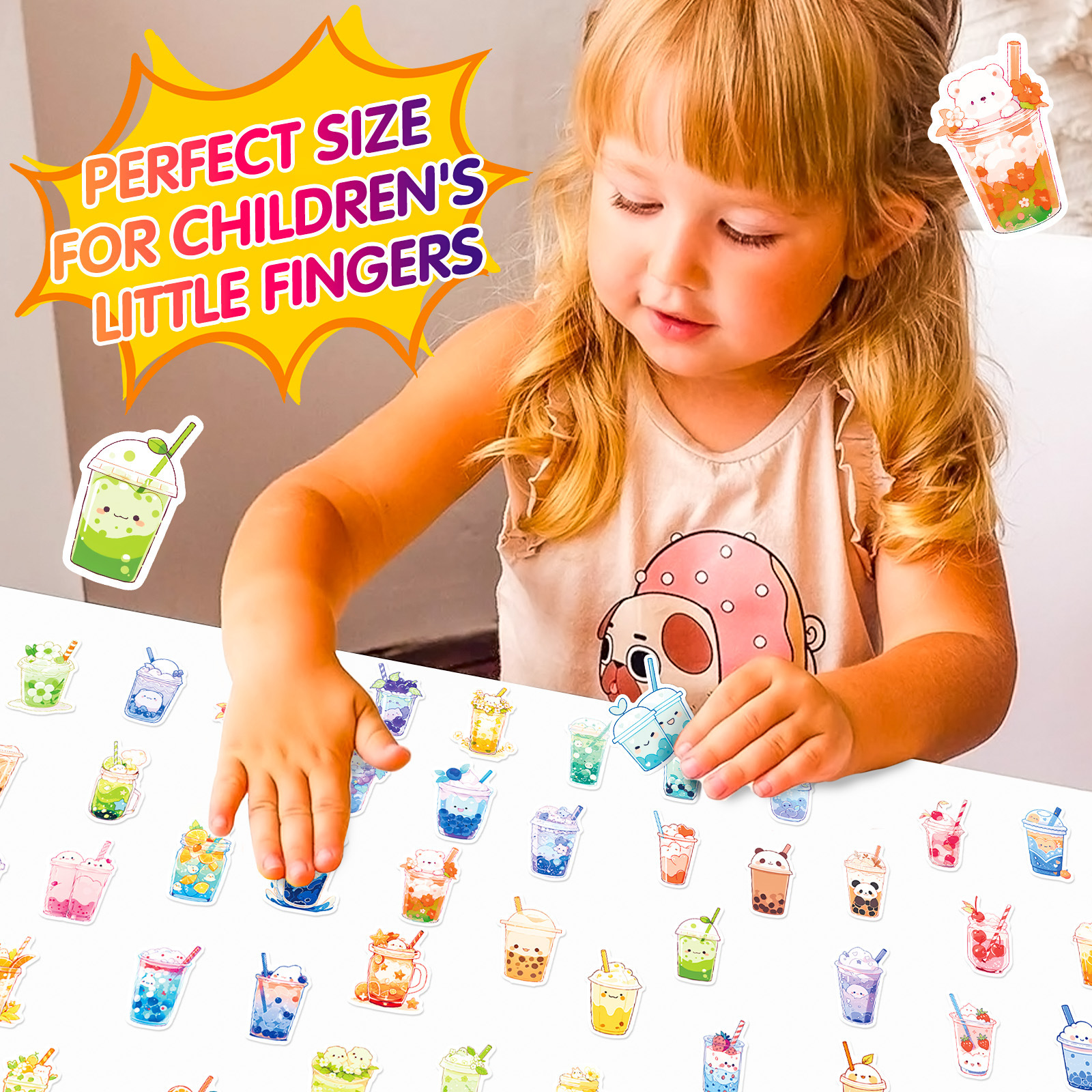 20g Weight Stickers Stationery Type 50 PCS/Package Quantity School Occasion PP Material Animal, Cartoon, Graffiti Pattern Cute Style 50 PCS/Package Animal Cartoon Graffiti School PP Cute Stickers 4