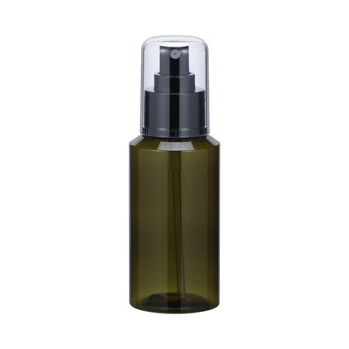 100ml PET green sloped shoulder plastic spray bottle tea essence toner empty bottle cosmetic bottle refill bottle
