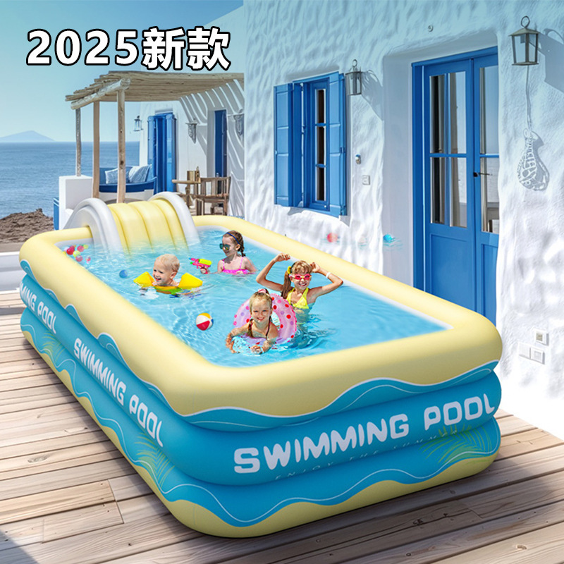 Overseas Inflatable Swimming Pool Household Outdoor Baby Children's Family Swimming Pool Adult Thickened Square Play Pool