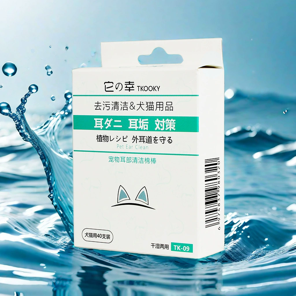 Это ватный тампон с эфирным маслом для чистки ушей домашних животных (кошек и собак), используемый для удаления ушных клещей и очищения ушей.