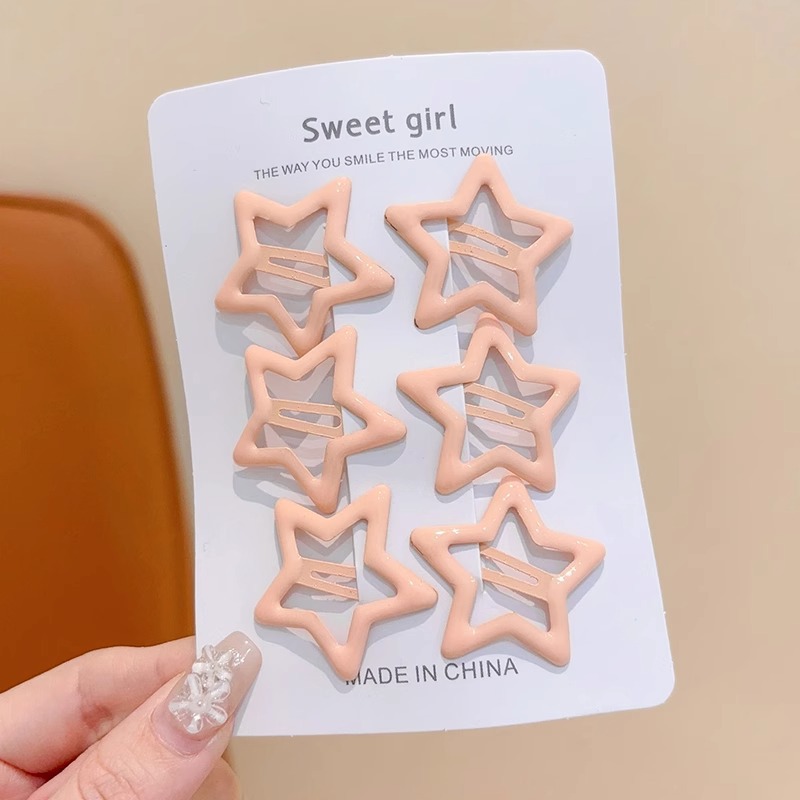 Sweet girl star clip para el cabello 2025 nuevo clip para el cabello de bebés femininos clip para el cabello lateral clip para el cabello de color