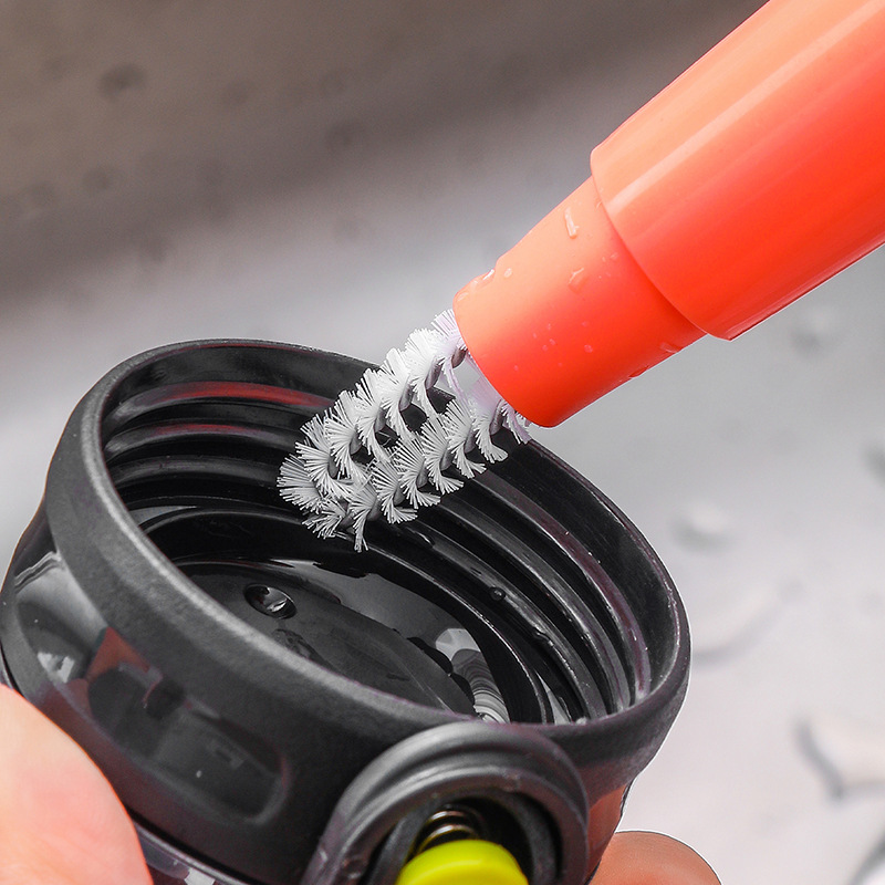 Huevo de belleza cepillo de copa tres en uno extraíble mango largo cepillo de esponja multifuncional taza tapa ranura cepillo de limpieza cepillo de pezón