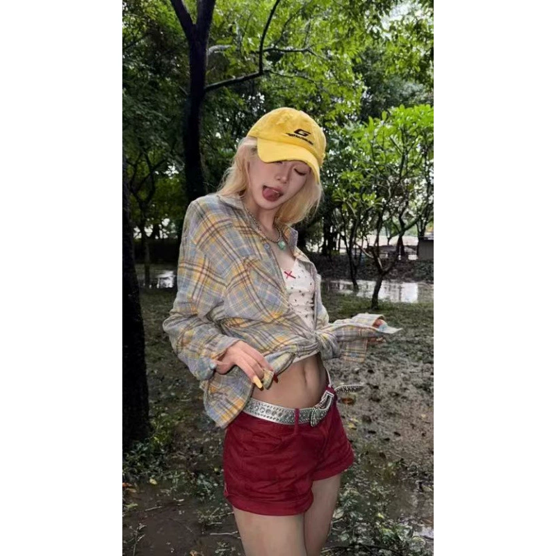 Допамин легкая экстравагантная клетчатая рубашка высокого класса