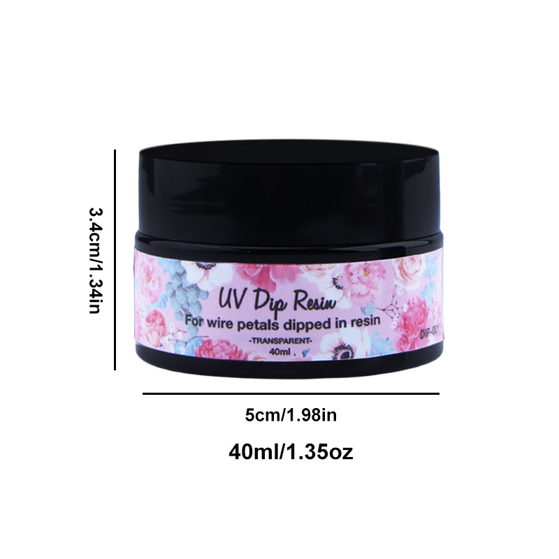 UV DIP de resina no tóxico inodoro UV cristal flor-haciendo líquido curado rápido hecho a mano malla de seda material de la flor