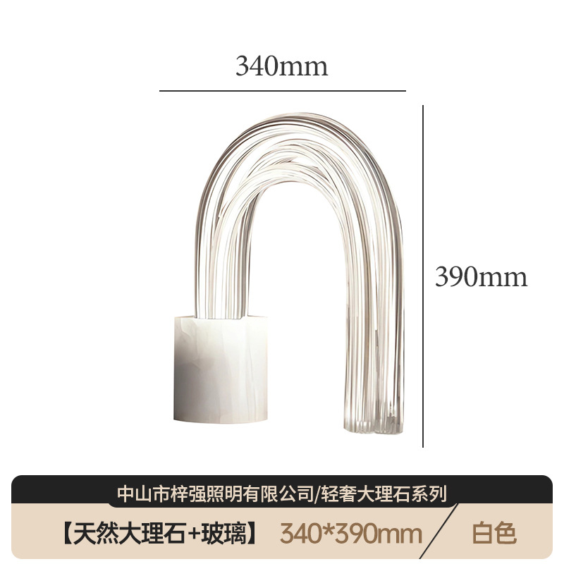 Lámpara de mesa para dormitorio, diseño nórdico moderno y sencillo, lámpara de noche decorativa de mármol para dormitorio de hotel y casa de huéspedes de alta gama