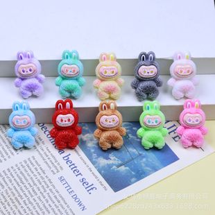 New Chubby Plush DIY Resin Accessories Cream Glue Clogs Shoe Hairpin Keychain Hair Accessory Batch