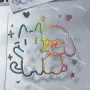 3d立体周边镂空镭射贴画