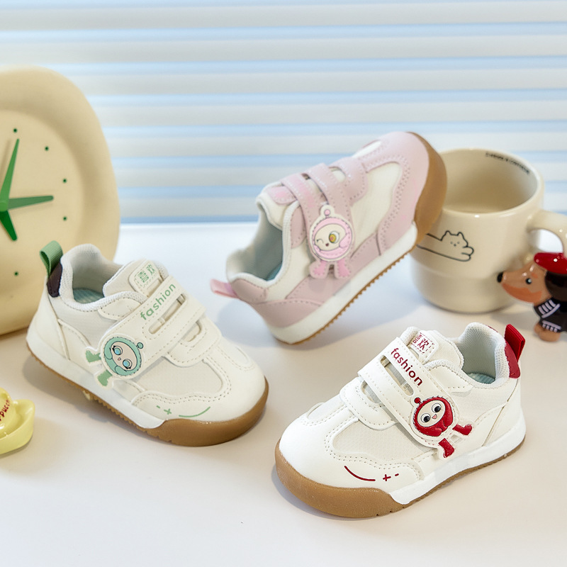 2026 primavera y otoño bebés zapatos para niños y niñas, dibujos animados para niños, zapatos para bebés suaves, zapatos antideslizantes, zapatos Agan