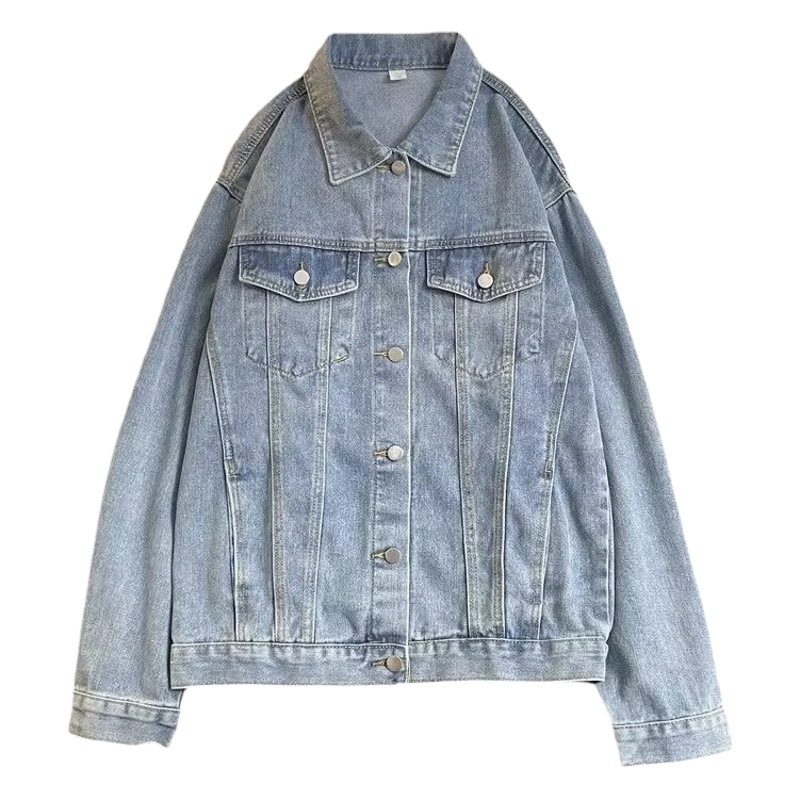 La primavera y el Otoño de Mezclilla abrigo de los hombres ins Marca de Moda estilo de Hong Kong guapo Loose Top estilo Coreano moda Retro Ropa de trabajo chaqueta