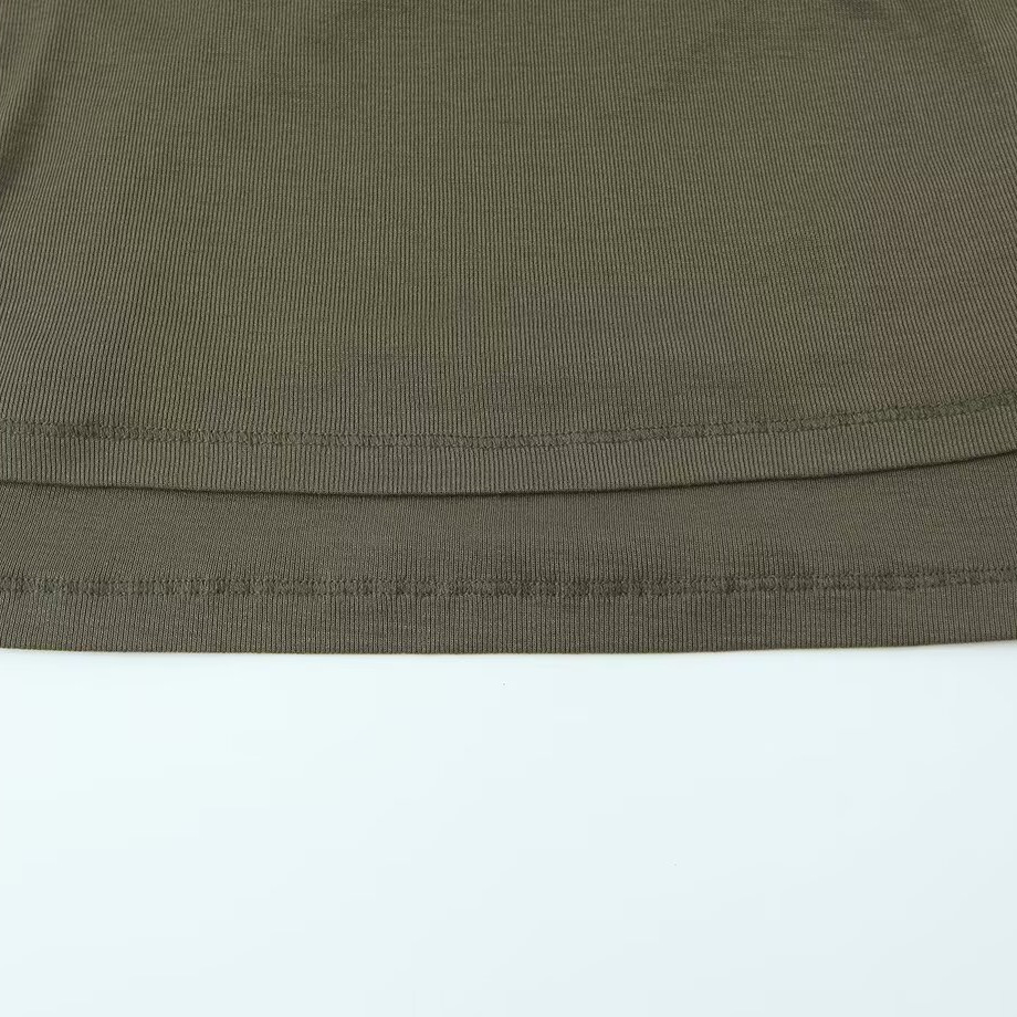Women's Slim Fit Double-Layer Sleeveless U-Neck Top - Versatile Layering Essential In Black, White, Olive Green_ecoleips.com