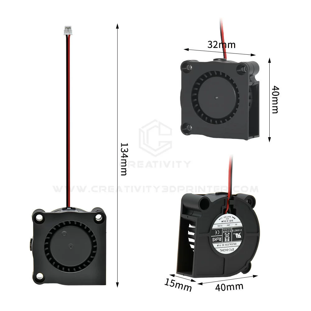 Neptune 3/4Pro нагревательный вентилятор Hot End 4015 с двойным шарикоподшипником для 3D-принтера Elegoo