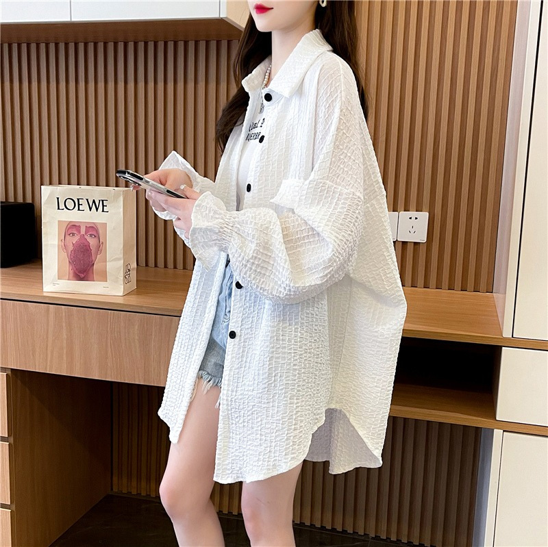 Korean Style Shirt Women's Summer New Style Thin Cardigan Sunscreen Coat Trendy Korean Style Shirt Women's Summer New Style Thin Cardigan Sunscreen Coat Trendy