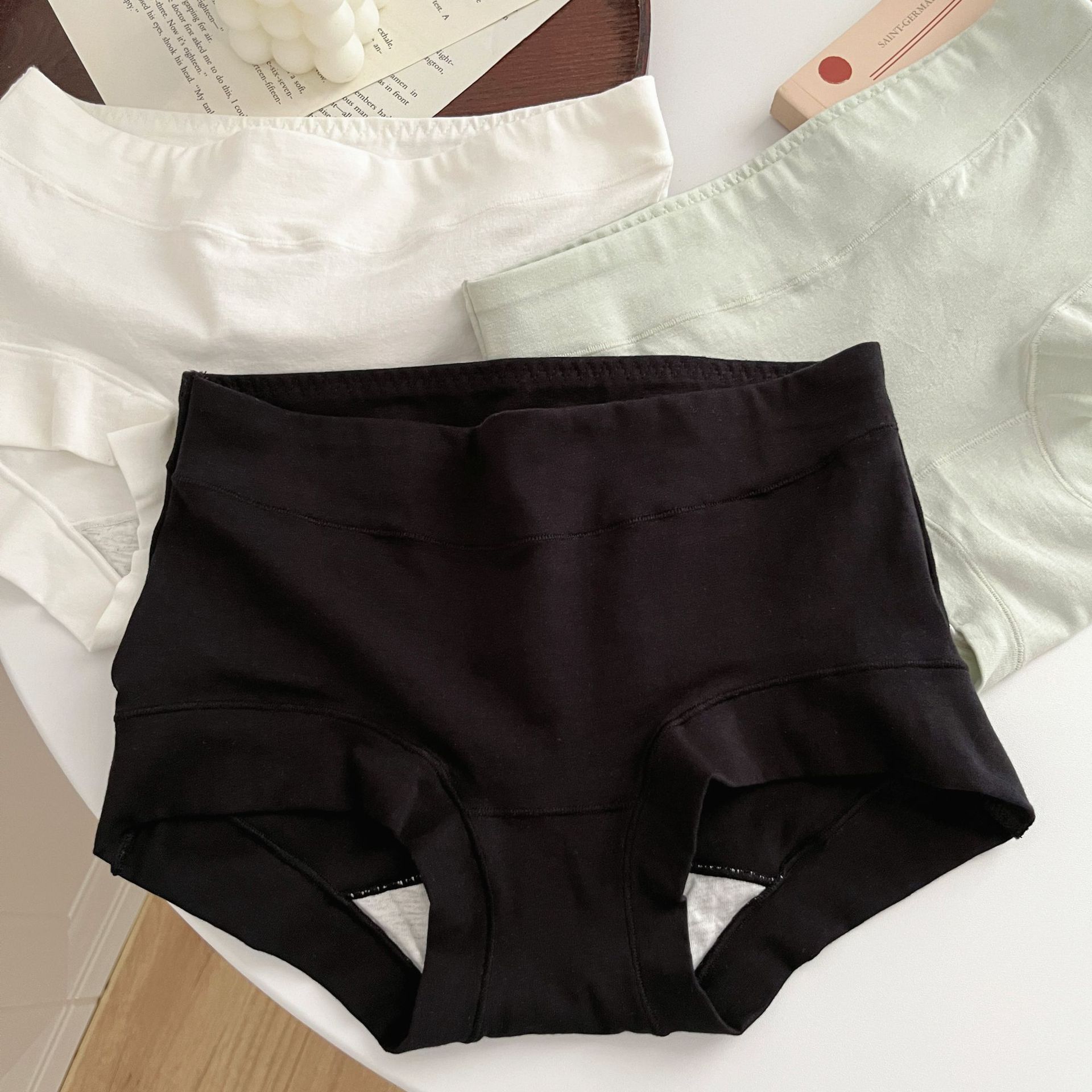 Pantalones de algodón básicas simples de ángulo plano de dama cómodas y versátiles, pantalones de pantalonada de mujer de tamaño grande