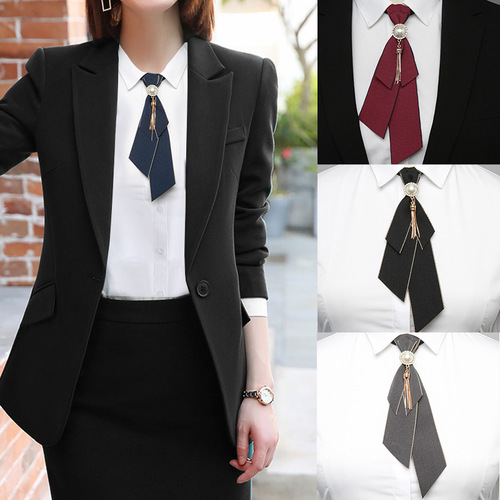 Black Tie for Men and Women, Bank-Style Collarless White Shirt with Bow Tie Accents, Academic Gown with Butterfly Bow