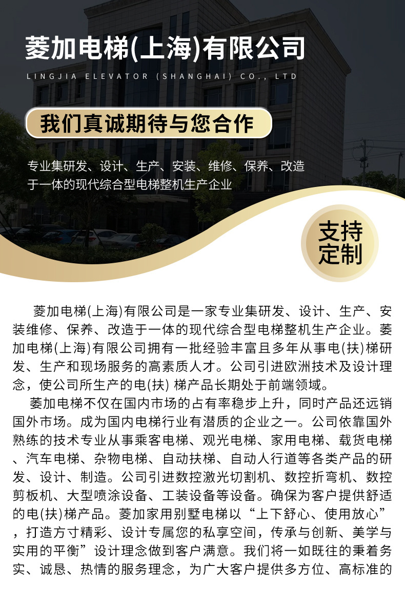 Processing and Customization of Shopping Mall Passenger Elevators, Passenger and Cargo Dual-Purpose Traction Elevators, Workshop Factories, Office Building Elevators