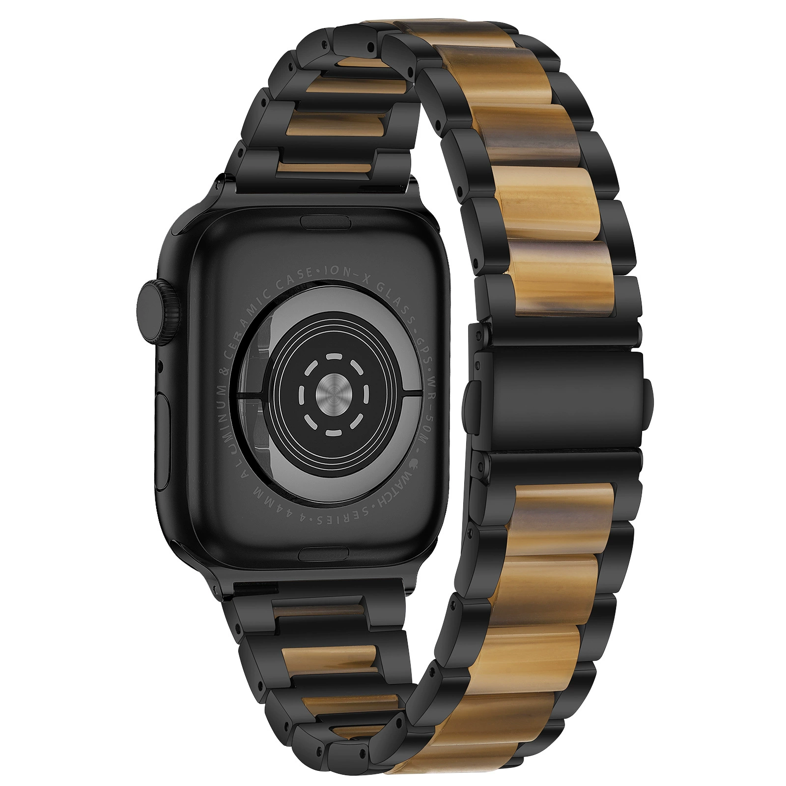 Подходит для Apple watch models: три бусины смола бабочка пряжка ремешок кросс-бортовой