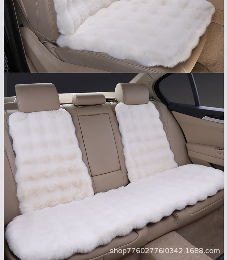 Bubble Velvet Car Seat Cushion Winter Rabbit Fur Plush Car Cushion Velvet Seat Pad Wholesale Thickened Chair Pad Non-Slip Warm Thickened