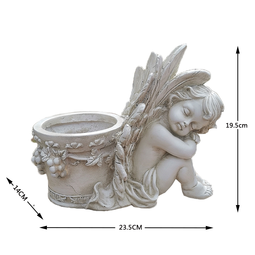 Dormir jarra de flor Ángel derecho