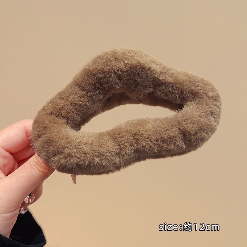 플러시 클라우드 다크 브라운-12cm