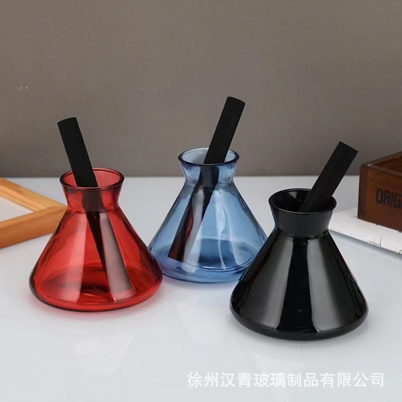现货批发喇叭口香薰瓶无火藤条扩香瓶玻璃香氛瓶酒店民宿装饰摆件|undefined