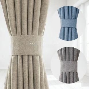 Curtain Ties New Style Simple Sewing Cotton and Linen Curtain Fabric Straps Velcro Tightening Straps Direct Sales from Manufacturers