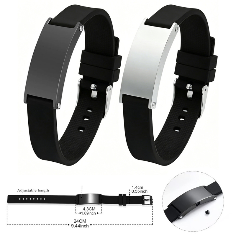 European and American Cross-Border Leather and Stainless Steel Urn Bracelet, Customizable with Engraving, Dog Paw Print, Fingerprint, Openable Niche Bracelet
